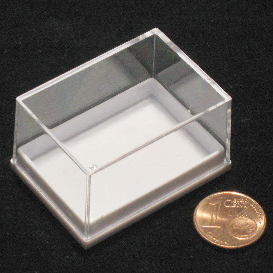Sammlungsdose Mineralienbox  81,5x59x62,5 mm 1 Stück weisser Boden 