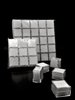 Gemstone box white 25x25x17mm 9pcs.; Boîte de pierres précieuses blanc 25x25x17mm 9pcs