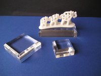 clear acrylic bases with beveled edges