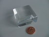 solid acrylic block withe beveled edges40x40x20mm/ socle en verre