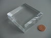 solid acrylic block withe beveled edges 60x60x20mm/ socle en verre
