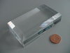 solid acrylic block withe beveled edges 80x45x20mm/ socle en verre