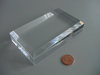 solid acrylic block withe beveled edges 100x60x20mm/ socle en verre