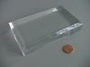 solid acrylic block withe beveled edges 120x70x20mm/ socle en verre