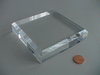 solid acrylic block withe beveled edges 100x100x20mm/ socle en verre