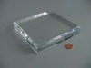 solid acrylic block withe beveled edges 120x120x20mm/ socle en verre