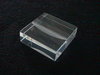 Acrylic glass base 30x30x10mm with slot 2mm, Acrylique de base en verre avec fente