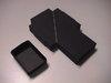 Easy folding paper boxes 85x60x25mm; cartonnage noir à plier facilement 85x60x25mm